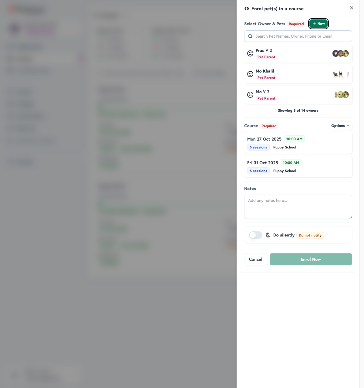 Enroll Pets Form